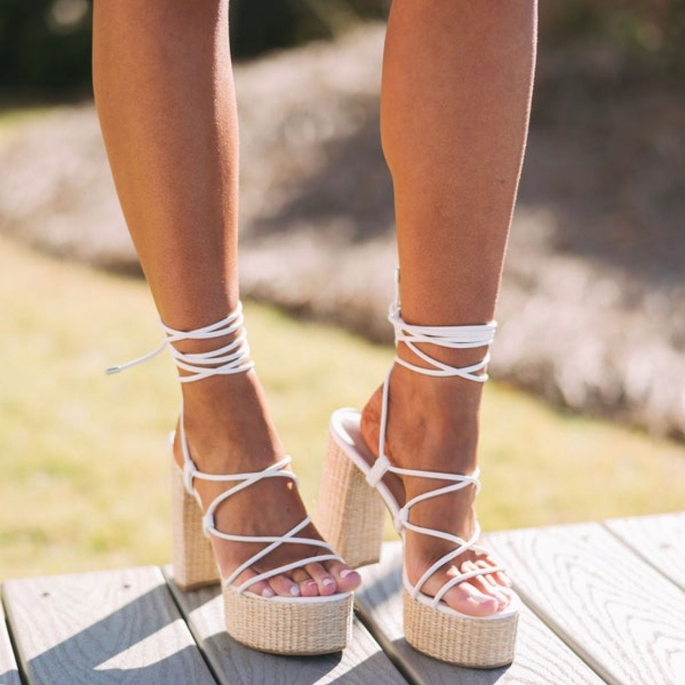 Wrapped Heels. Super cute!! Worn once.